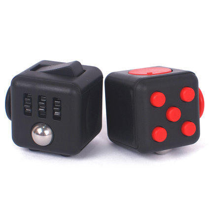 Black Red Fidget Cube Large