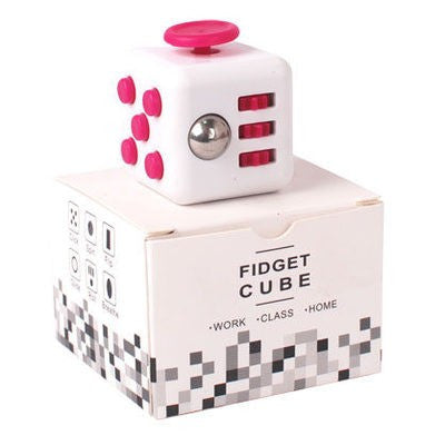 White & Pink Fidget Cube Large