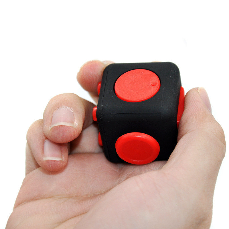 Black Red Fidget Cube Large