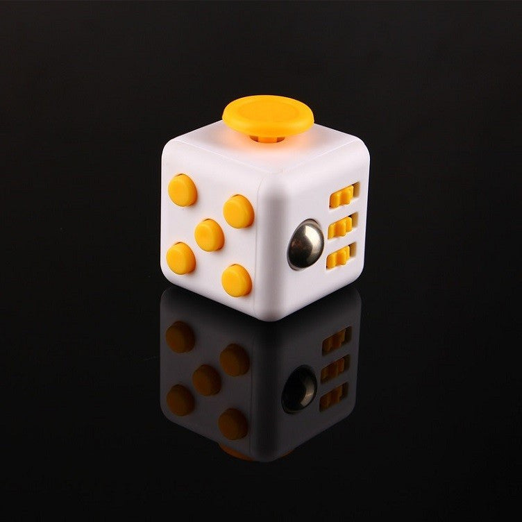 White & Yellow Fidget Cube Large