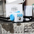 White & Blue Fidget Cube Large