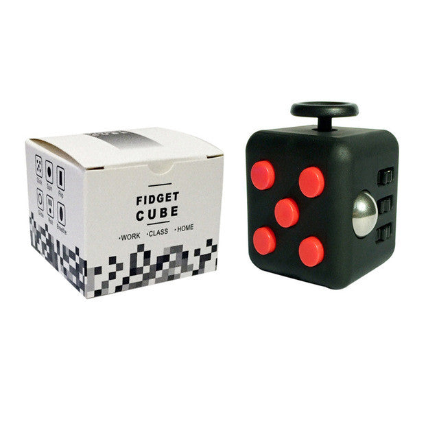 Black Red Fidget Cube Large