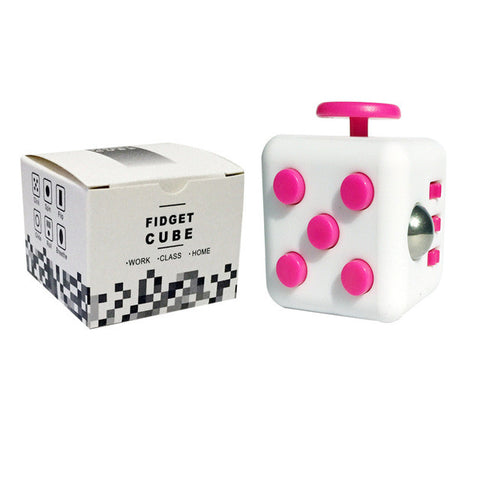 White & Pink Fidget Cube Large