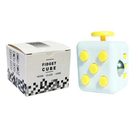 White & Yellow Fidget Cube Large